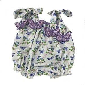 Горячая распродажа: Комплект для девочки — боди ручной работы с вышивкой, жемчужным бантом и платье-бабл для дня рождения - Product Image 3