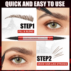 Lápiz de <span class=keywords><strong>Cejas</strong></span> 2 en 1 con Punta Doble para <span class=keywords><strong>Microblading</strong></span>, Resistente al Agua y <span class=keywords><strong>a</strong></span> las Manchas, con Doble Cepillo para Trazos Naturales - Product Image 3