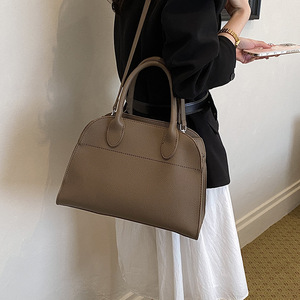 Sac fourre-tout motif litchi transfrontalier pour femme, grande capacité, rétro, portable, sac à bandoulière haut de gamme et tendance - Product Image 3