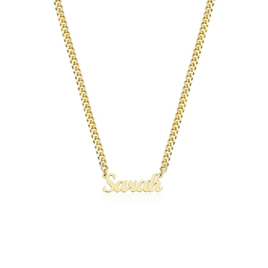 Collana con catena cubana in oro 14K in acciaio inossidabile collana con nome in oro personalizzato per donne e ragazze gioielli personalizzati per uso quotidiano - Product Image 2