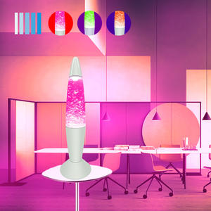 J & R vendita calda Mini camera da letto decorazione rosso viola rosa USB luce di umore Glitter <span class=keywords><strong>lava</strong></span> lampada - Product Image 4