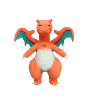 Disfraz de la mascota Charizard dinosaurio inflable único para Pokemoned Cosplay vestido caminar Charizard dragón disfraces