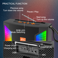 Mini haut-parleur sans fil ZQS826, lecteur de musique, haut-parleur Bluetooth, chargeur solaire, haut-parleur FM TF