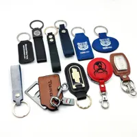 Großhandel Custom Logo Designer Metall Auto Schlüssel anhänger Schlüssel bund Custom Blank Logo Echtes Leder Schlüssel ring Custom Leder Schlüssel bund