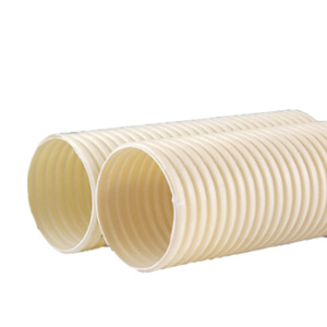 Tuyau ondulé <span class=keywords><strong>double</strong></span> <span class=keywords><strong>paroi</strong></span> en PVC-U U-PVC 110 pour câblage d'éclairage basse tension, conduit de communication enterré <span class=keywords><strong>100</strong></span>, gaine de câble bancaire - Product Image 1