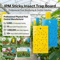 Papan Perangkap Serangga Perekat Dua Sisi Warna Kuning Biru OEM Grosir, Tidak Beracun, untuk Pengendalian Hama Thrips, Whitefly, Aphid di Rumah Kaca dan Pertanian