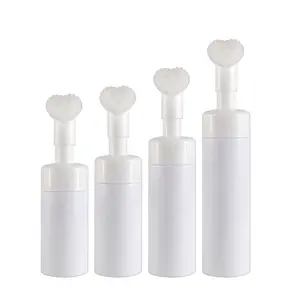 Liquido Schiuma di Sapone Riutilizzabile Disinfettante per le mani Bottiglie di Schiuma con a forma di cuore in silicone pennello Dispenser