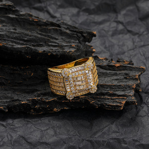 The New Micro-encrusted Zircon Three-dimensional <b>Large</b> <b>Ring</b> <b>Ring</b> Is Fashionable and Exaggerated Gold-plated - Product Image 2