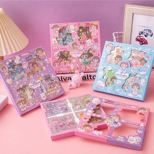 Mignon Kawaii fille autocollants Pack 100 feuilles PET mignon décoration Scrapbook fournitures autocollant main grand livre matériel bande ensemble autocollants - Product Image 1