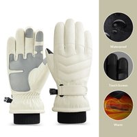 Gants épais doublés imperméables et chauds, résistants au froid, pour hommes, femmes, ski, coupe-vent, moto
