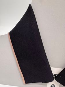 Ribete de polialgodón, Tejido para cuellos y puños deportivos, Tela de ribete plano, Cuello de ribete prefabricado, Cuellos para camiseta - Product Image 3