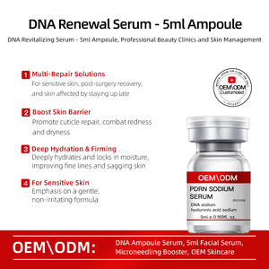 Ampoule de 5 ml de sérum PDRN ADN de saumon, acide hyaluronique et cellules souches de pomme, apaisante et rajeunissante, de qualité médicale, pour massage au roller - Product Image 2