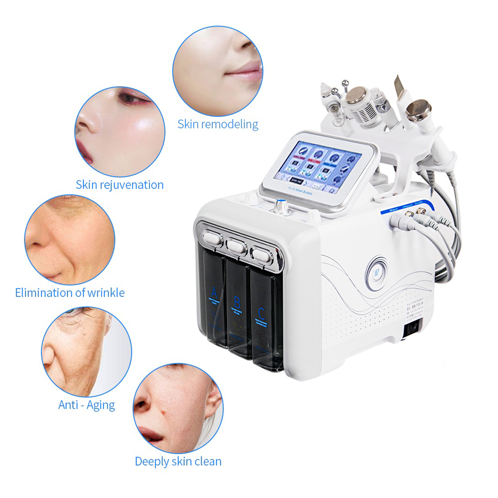 6 в 1 RF подтяжка кожи скруббер для домашнего использования личной гигиены H2O2 водородный кислорода Малый пузырьковый уход за кожей лица для ухода за кожей лица оборудование для салонов красоты