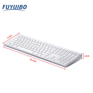 Nouveau clavier sans fil 2,4 GHz ultra-fin transparent blanc avec interrupteurs ciseaux et design silencieux - Product Image 3