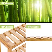 Étagère multifonctionnelle à 3 niveaux en bambou, support de rangement réglable, organisateur utilitaire