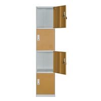 Armoire de rangement modulaire en acier à 4 niveaux, grande capacité, design moderne, verrouillable, pour maison, bureau, salle de sport, école - Hengli