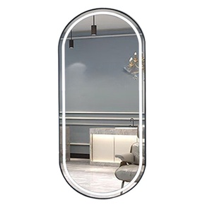 Online Celebrity Hair Salon <b>Wall</b>-mounted Hotel Bathroom Dedicated LED Hair <b>Mirror</b> and Vanity Stand - Product Image 4
