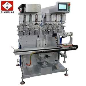 Semi Automatic 6 Color Pad Printer Rotary 3D Shuttle Transfer <b>Printing</b> <b>Machine</b> for Labels Tubes Parts - Product Image 2