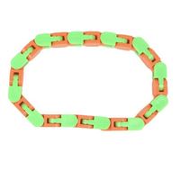 Mainan Rantai Plastik Mini Grosir, Desain Wacky Tracks Fleksibel, Sambungan Plastik Warna-warni, DIY Bentuk Berubah