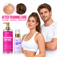 Ensemble de soins capillaires personnalisés avec logo : Protection anti-chute et anti-casse, soin sans rinçage, pré-entraînement sportif, gel douche corporel et brume capillaire en spray
