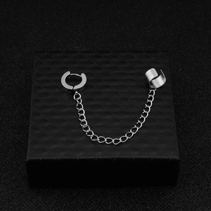 Nouveauté 2026 : Boucles d'oreilles tendance unisexe style hip-hop, design rétro simple et original, plaqué argent, vente en gros de bijoux. - Product Image 3