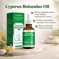 Minyak Cyperus Rotundus 60ml Penjualan Terlaris Lintas Negara, Minyak Pijat dengan Botol Pipet Biji untuk Menghilangkan Rambut & Kulit Halus Lembut