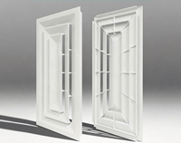 Diffuseur d'air ABS 600x300mm en aluminium, panneau unique, sortie d'air intégrée au plafond pour la maison, le bureau, le magasin, l'hôtel, l'alimentation en air CVC
