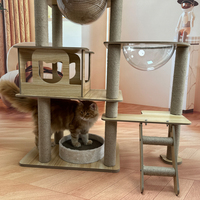 Gym d'escalade pour chats avec patins à gratter en corde de sisal perchoirs de pont d'observation et jouets à l'herbe à chat Remise en gros