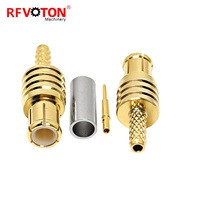 Connecteurs RF MCX DC-6GHz, contacts mâles MCX (droits) à sertir pour câbles coaxiaux RG174, RG188, RG316, LMR100