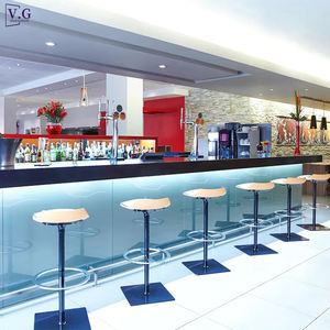 <span class=keywords><strong>Comptoir</strong></span> de <span class=keywords><strong>bar</strong></span> de caissier en verre et pierre de haute qualité avec design LED pour restaurant - Product Image 1