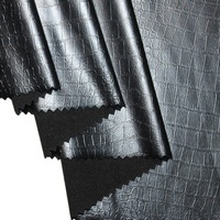 Tissu en cuir PU gaufré crocodile écologique, super doux et extensible, simili cuir pour vêtements, jupes, leggings
