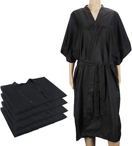 스파 마사지 클라이언트 가운 롱 살롱 기모노 클라이언트 라운지 가운 스모크 원피스 캐주얼 짠 의료 유니폼 실험실 코트 외과 유니폼 - Product Image 1