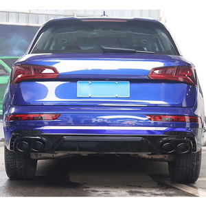 ดิฟฟิวเซอร์สีดำเงาสำหรับกันชนหลัง รุ่น Q5 SQ5 B9 พร้อมลิ้นกันชนและท่อไอเสีย สำหรับ Audi Q5 SQ5 B9 ปี 2018 2019 2020 2021 - Product Image 4