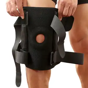 Ginocchiera incernierata con supporto per ginocchio sportivo con rotula aperta personalizzata in Neoprene elastico all'ingrosso della fabbrica