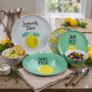 Juego de Vajilla de Melamina con Diseño de Limones, 12 Piezas, Servicio para 4 Personas - Product Image 3