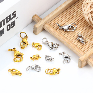 Vente en gros d'acier inoxydable 18K PVD or boucle de connexion fermoir mousqueton avec ouverture anneau de saut pour la fabrication d'accessoires de bijoux à bricoler soi-même - Product Image 3