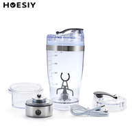 Bouteille d'eau électrique en plastique sans BPA, de ml sans lumen, contenant avec batterie USB, Shaker pour protéines, pour Sport