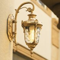 Lampes murales de jardin de style vintage européen de haute qualité, couleur personnalisée, pour extérieur, imperméables IP65, lumière LED blanc chaud 3500K