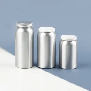Amazing custom logo empty health product packaging aluminum bottle for capsules
