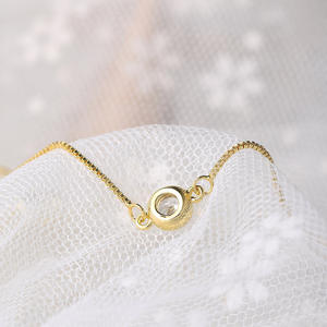 Haut de gamme minimaliste cool-toniques simple diamant bulle cheville Vintage bijoux de mode pour les femmes Fine bracelet à breloques - Product Image 4