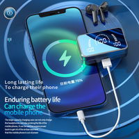 Écouteurs TWS à prix réduit avec affichage numérique LED miroir, étanches, avec fonction Power Bank pour 5.3, suppression du bruit, semi intra-auriculaires