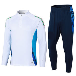 Venta caliente nueva temporada chándales de fútbol chaqueta de media cremallera chándal de fútbol para hombre de nailon con botones con chaqueta de tecnología de secado rápido - Product Image 5