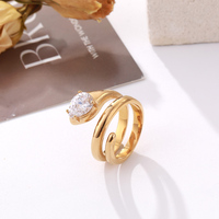 Cincin Signet Minimalis Klasik Fashion Lapis Emas Antik Bahan Stainless Steel Ukuran Dapat Disesuaikan Untuk Anak-anak Wanita Pria Tanpa Batu Utama