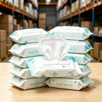 Échantillon Gratuit Lingettes Humides Biodégradables pour Bébé Faible Irritation OEM Logo Personnalisé Lingettes Nettoyantes pour Peaux Sensibles