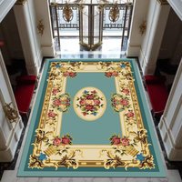 Tapis géométriques de luxe en polyester, fabriqués à la machine, pour salon et chambre à coucher, décoration intérieure - Écologiques et personnalisables