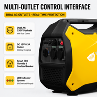 Generator Inverter Bensin Senyap CE 3500W Maksimum 3KW Daya Terukur 65DB Starter Rekoil 120V 230V Cadangan Daya Darurat Rumah