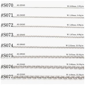 Máquina hecha Ag925 K18 K14 K10 Pt martillado Twist plata minimalista moda cadena Collar personalizado para mujeres LK - Product Image 1