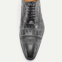Chaussures d'affaires formelles pour hommes couche supérieure en cuir poli à la main gaufré transfrontalier vente à chaud léger luxe marche Style mode