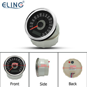 ELING 85mm (3 3/8 '') velocímetro GPS odómetro 150 <span class=keywords><strong>160</strong></span> <span class=keywords><strong>MPH</strong></span> 200 <span class=keywords><strong>km</strong></span>/h para barco Auto Racing motocicleta 12 voltios 24V con señales de giro - Product Image 5