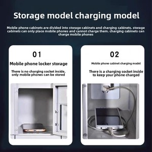 Customizable Cell Phone Lockers with <b>Lockable</b> Glass Doors and Charging Capability Suitable for Schools Hotels and Shopping Malls - Product Image 2